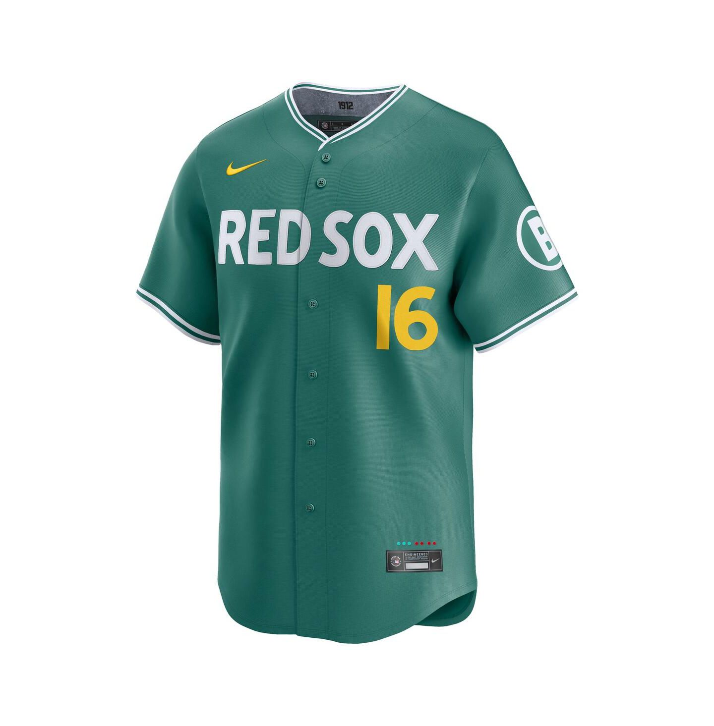 Мужской топ Nike Jarren Duran Green Boston Red Sox 2025 City Connect Limited Player Jersey — фото 2