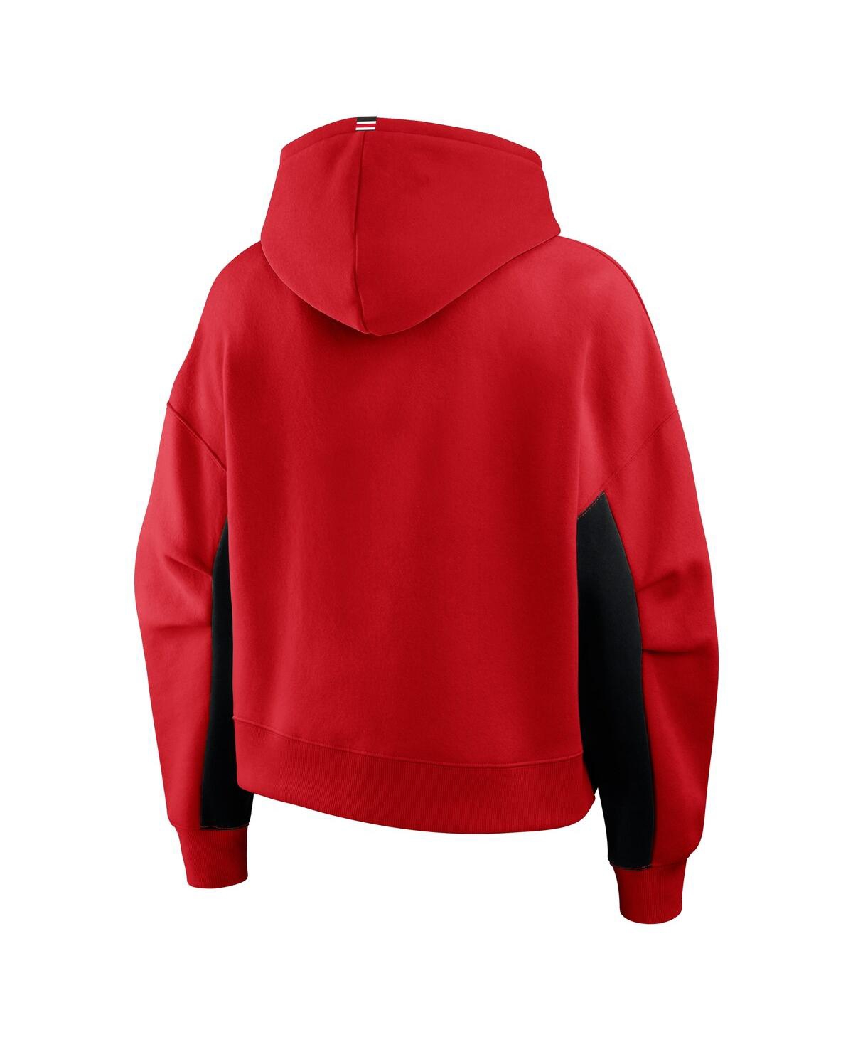 Fanatics Women's Red Carolina Hurricanes Back Check Boxy Hoodie
