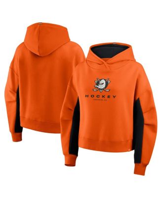 Fanatics - Women's Orange Anaheim Ducks Back Check Boxy Hoodie
