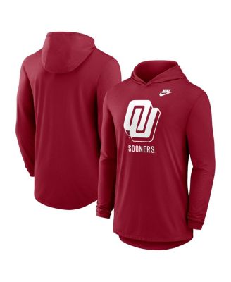 Nike - Men's Crimson Oklahoma Sooners Legacy Tri-Blend Dri-FIT Long Sleeve Hoodie T-Shirt