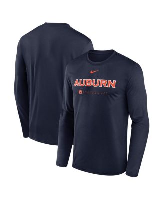 Nike - Men's Navy Auburn Tigers 2025 Courtside Basketball Shootaround Legend Dri-FIT Long Sleeve T-Shirt