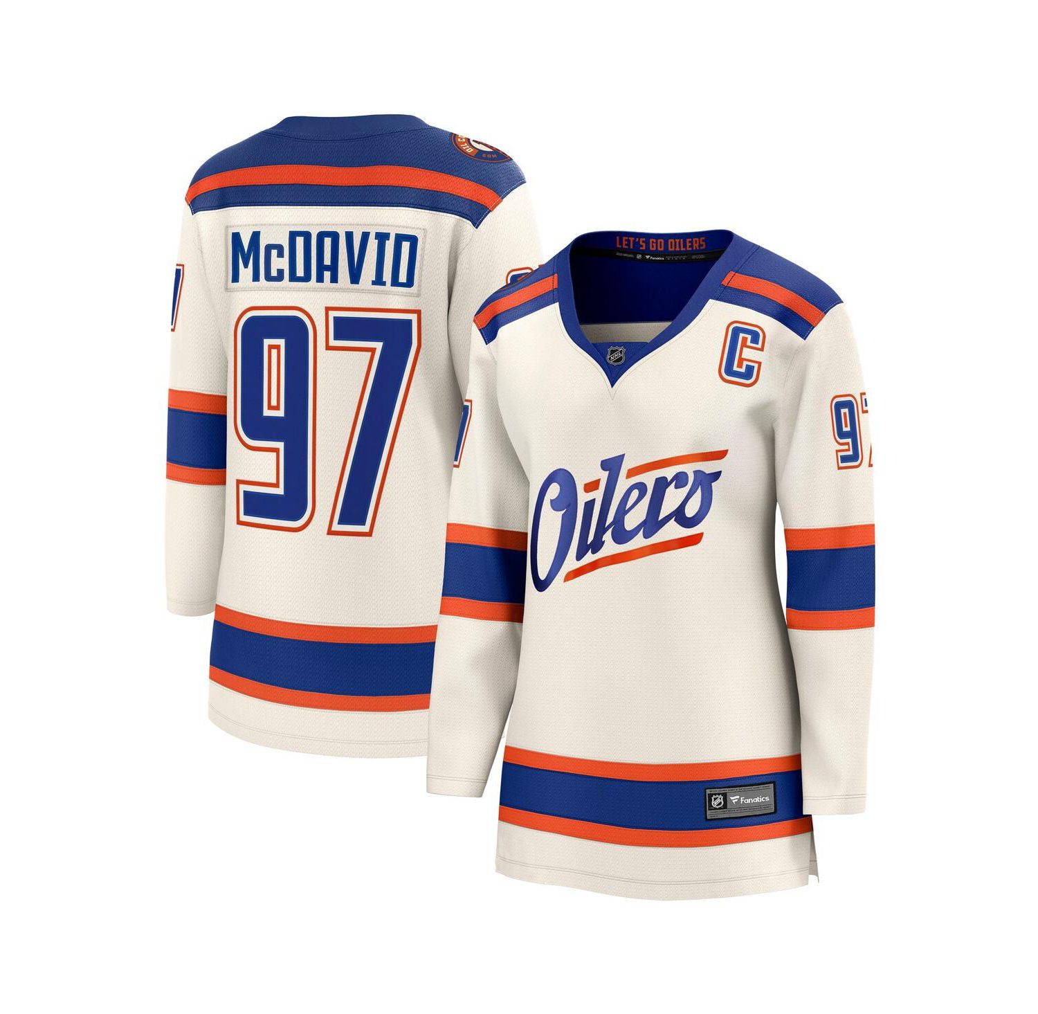 Women's Connor McDavid Light Beige Edmonton Oilers Alternate Breakaway Jersey