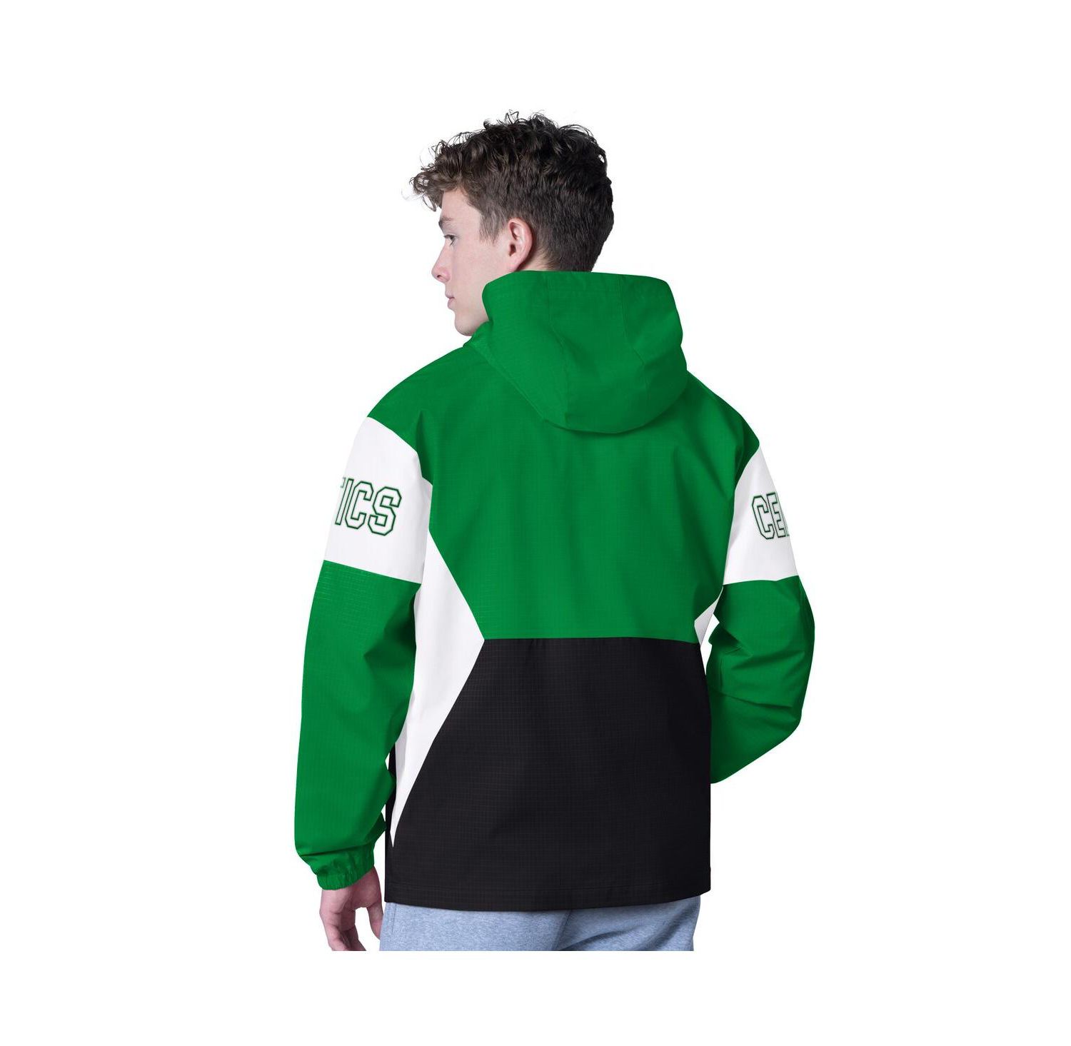 Men's Kelly Green/Black Boston Celtics Tailgate Half-Zip Hoodie