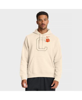 Nike - Men's Cream Clemson Tigers Campus Shadow Hoodie
