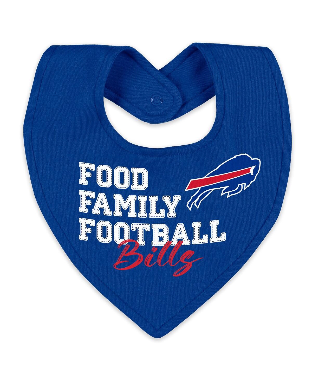 Wear by Erin Andrews Baby Boys and Girls Newborn 2-Piece Buffalo Bills Sleep Play Full-Zip Sleeper Bib Set