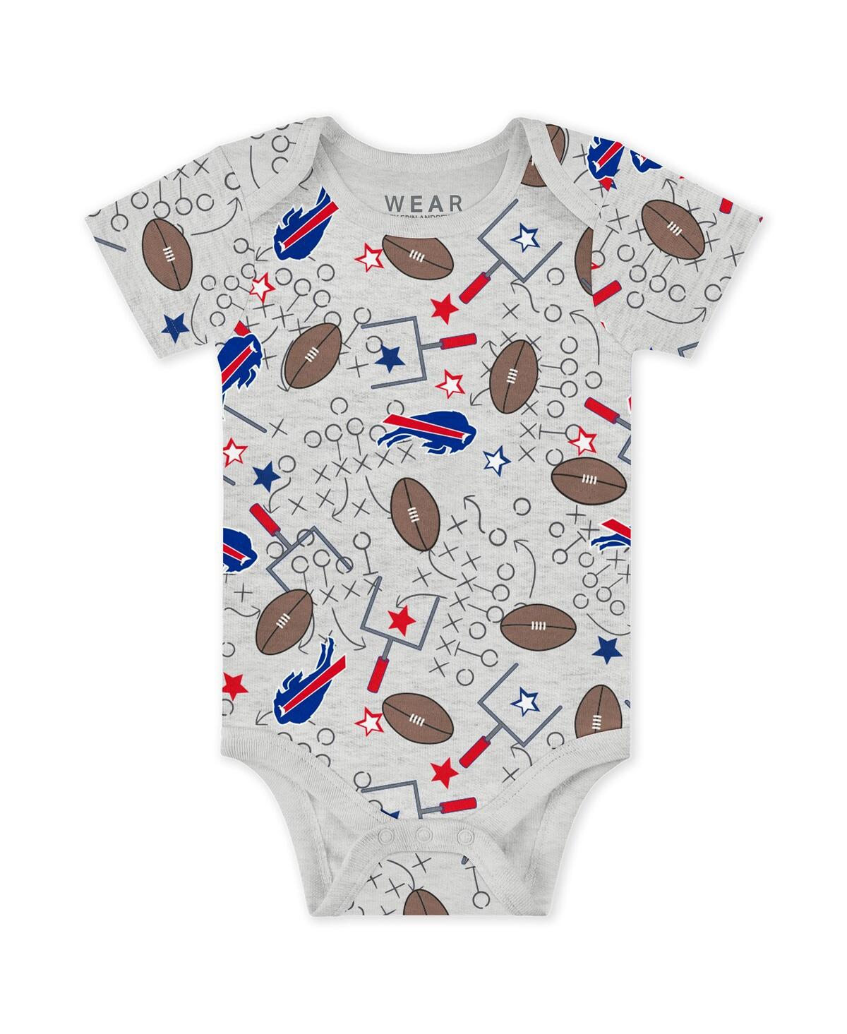 Wear by Erin Andrews Baby Boys and Girls Newborn 3-Piece Buffalo Bills Turn Me Around Bodysuits Pant Set