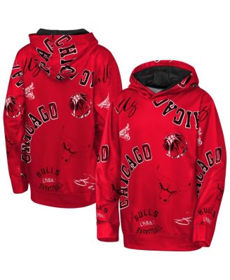 Outerstuff - Big Boys and Girls Red Chicago Bulls Moving Violation Hoodie