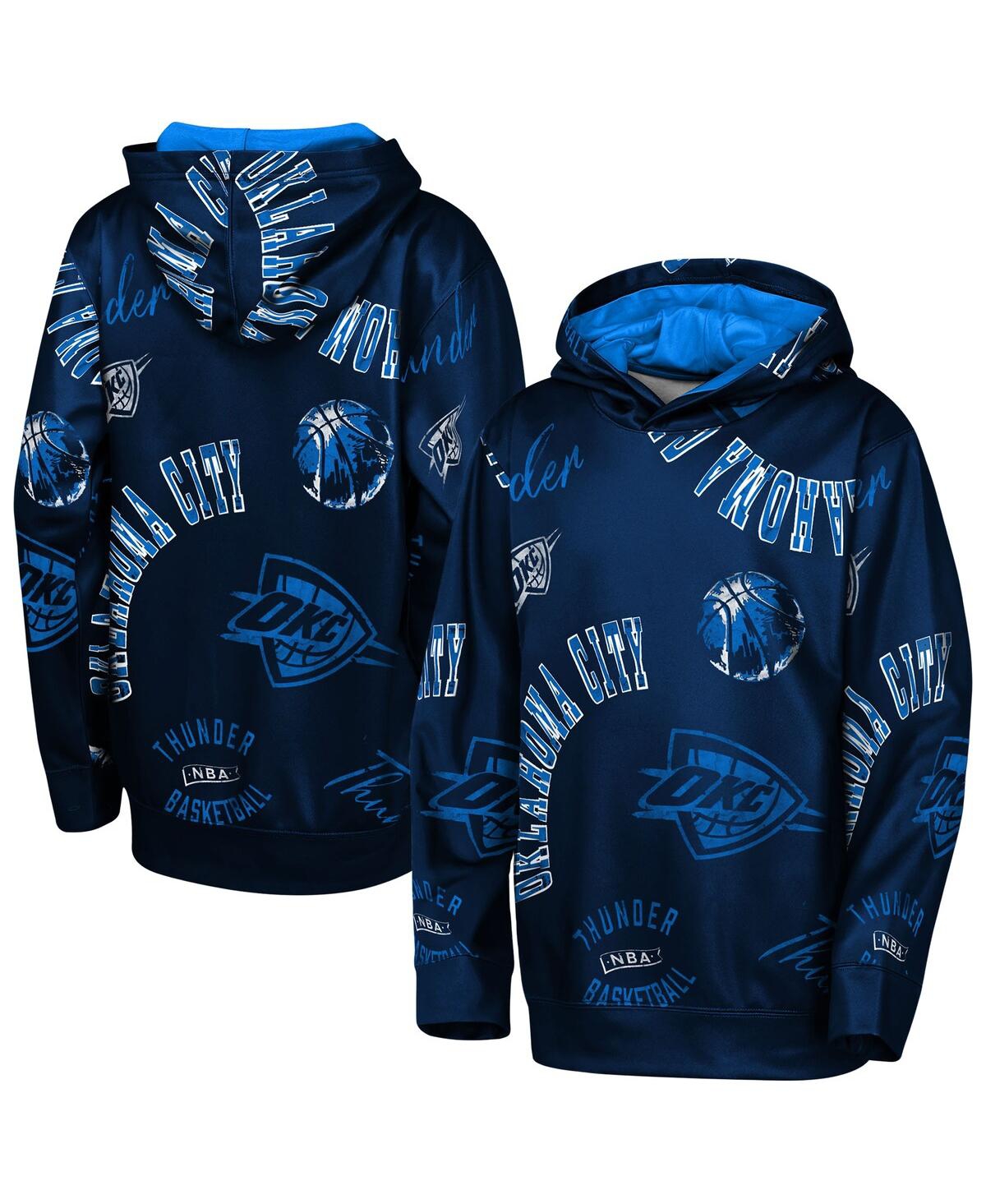 Outerstuff Big Boys and Girls Navy Oklahoma City Thunder Moving Violation Hoodie
