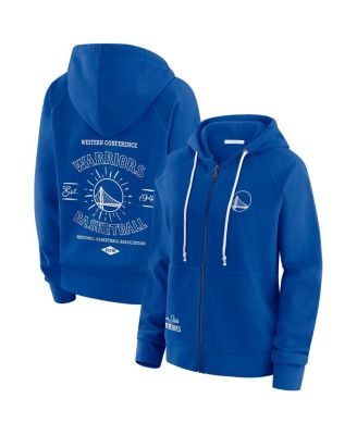WEAR by Erin Andrews - Women's Blue Golden State Warriors Full-Zip Raglan Hoodie