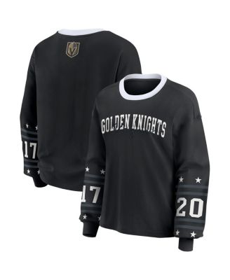 WEAR by Erin Andrews - Women's Black Vegas Golden Knights Long-Sleeve Sport T-Shirt