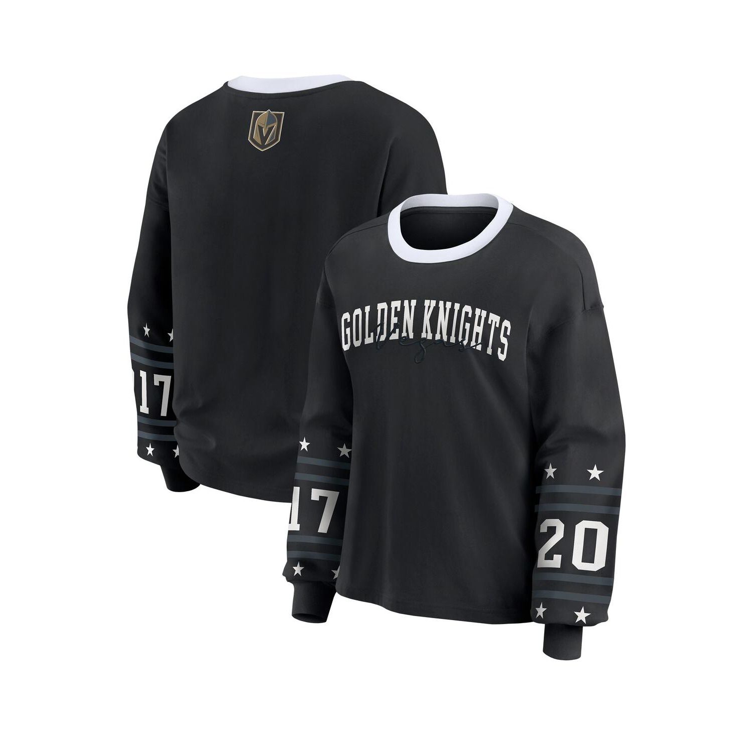 Women's Black Vegas Golden Knights Long-Sleeve Sport T-Shirt