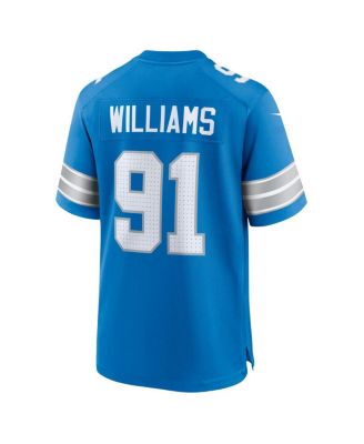 Men's Tyleik Williams Blue Detroit Lions 2025 NFL Draft First Round Pick Game Jersey