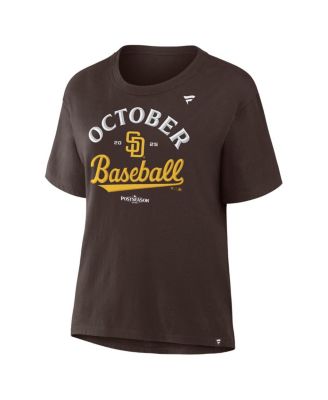 Women's Brown San Diego Padres 2025 MLB Postseason Locker Room T-Shirt