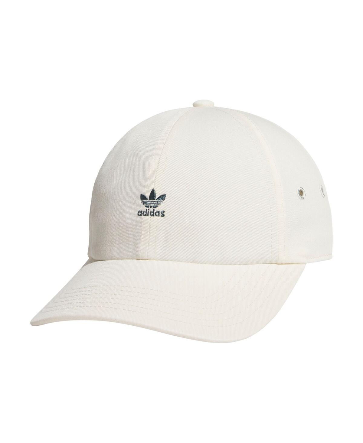 Adidas Originals Women's Cream Mini Logo Adjustable Hat In White