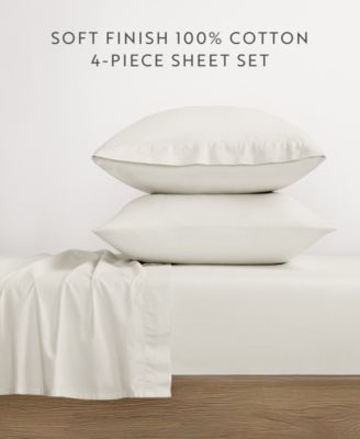 Ultra Soft Percale Cotton 4-Pc. Sheet Set, Queen