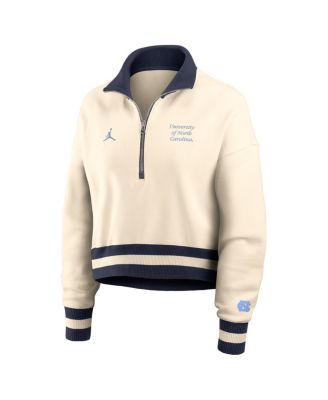 Women's Tan North Carolina Tar Heels Legacy Half-Zip Sweatshirt