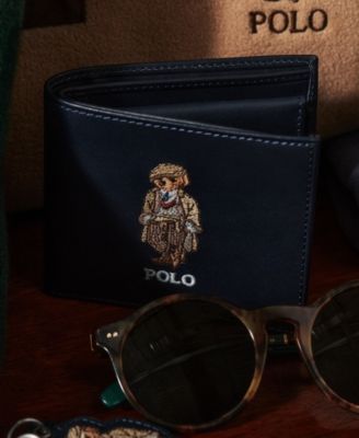 Men's Polo Bear Leather Billfold Wallet
