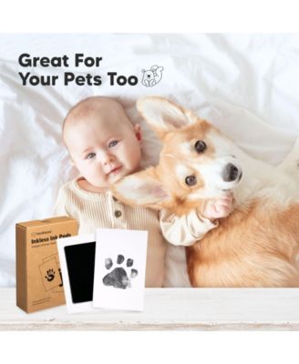 4pk Inkless Ink Pad for Baby Hand and Footprint Kit, Clean Touch Dog Paw, Dog Nose Print Kit, Baby & Pet Safe