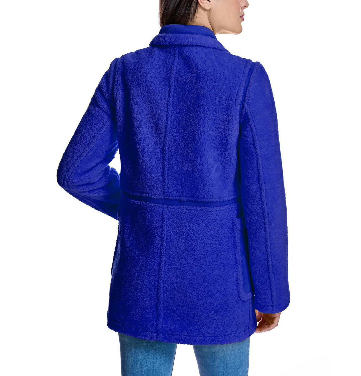 Женская куртка Julia & Stella By Maximilian Shearling Lamb Pea, цвет: Королевский синий — фото 3