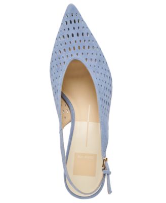 Women's Alenna Perforated Pointed Toe Kitten Heel Pumps