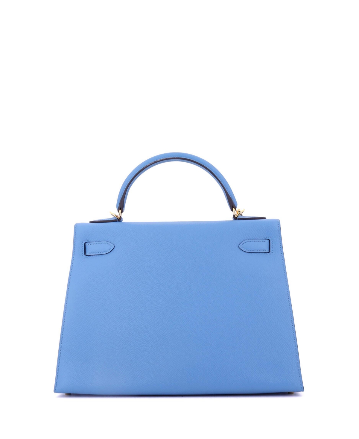 Pre-Owned Hermes Kelly 32 Handbag Blue Epsom with Gold Hardware