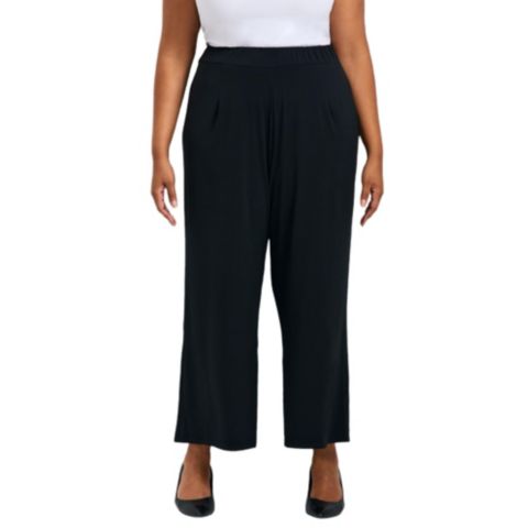 Женские брюки Avenue Plus Size Audrey Wide Leg, цвет: Чёрный