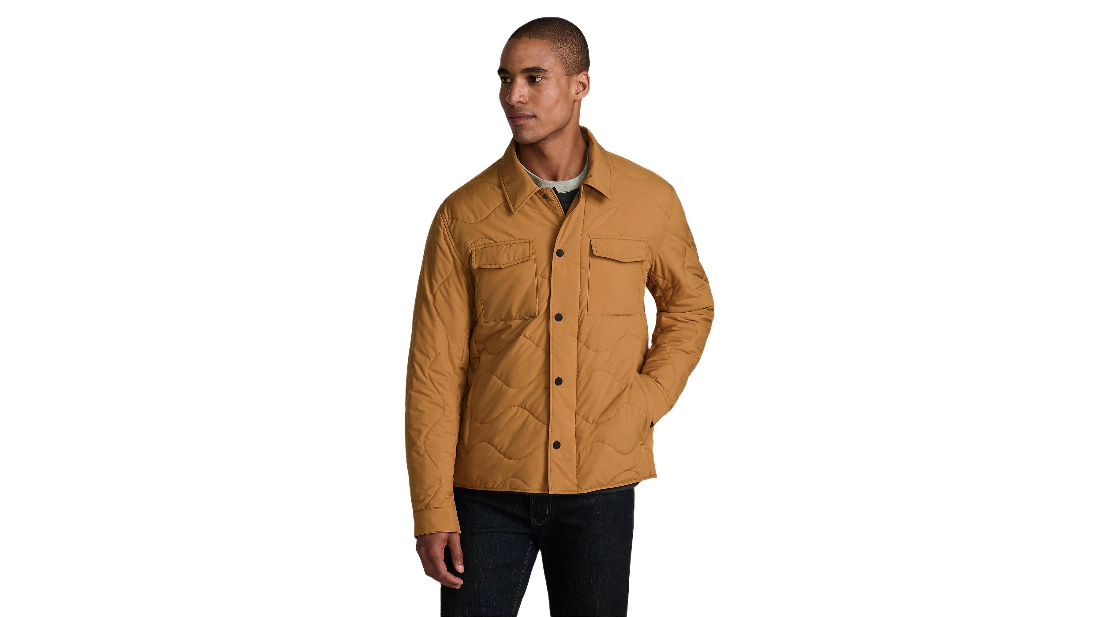 Lands' End Men's Quilted Insulated Shirt Jacket