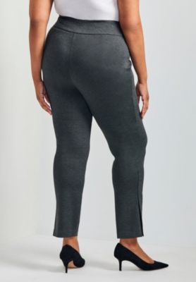Women's Plus Size Eva Split Detail Ponte Pant