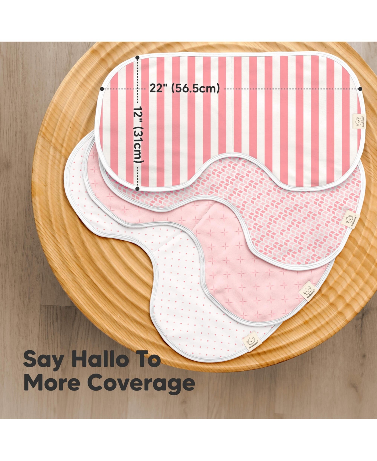 KeaBabies Kids 4pk Hallo Burp Cloths, Cotton Cloth for Girls, Boys, Soft & Absorbent Burping Cloths