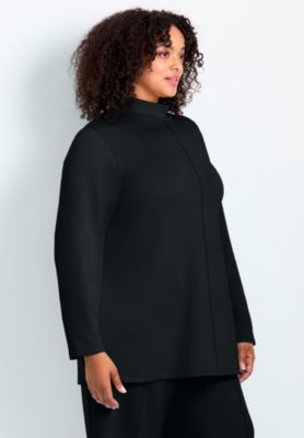 Women's Seamed Mock Neck Tunic