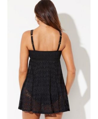 Women's Crochet Lingerie Strap Swimdress