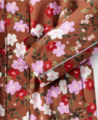 Plus Size Squall Hooded Waterproof Print Raincoat