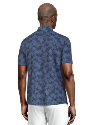 Men's All-Over Geometric Palm Print Short-Sleeve Golf Polo Shirt