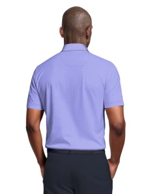 Men's Micro Geometric Print Short-Sleeve Golf Polo Shirt