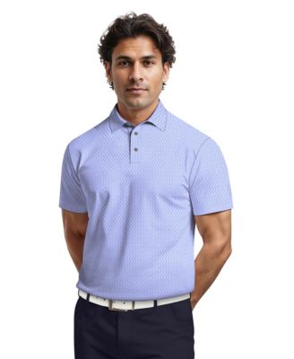 Men's All-Over Micro Jacquard Short-Sleeve Golf Polo Shirt