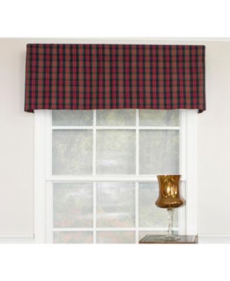 Timeless Plaid Tailored 100% Cotton with Fully Lined 3" Rod Pocket Valnance for Windows 50" x 14" Multi