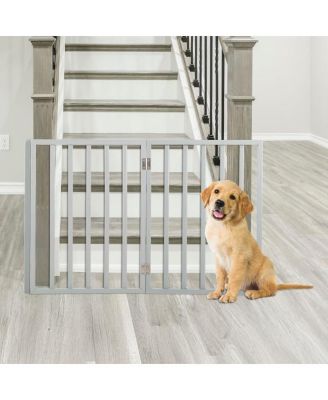 3-Panel Indoor Foldable Pet Gate, Gray
