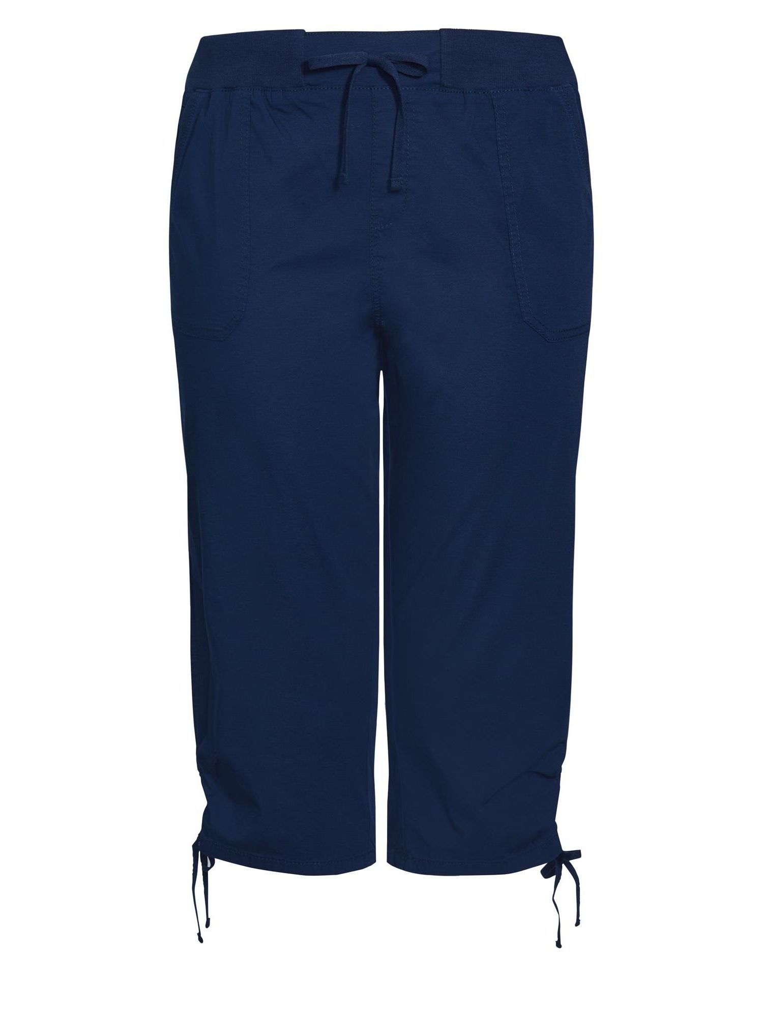 Women's Plus Size Cotton Cinch Capri