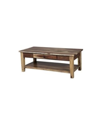 Taos Solid Sheesham Wood Coffee Table, Natural