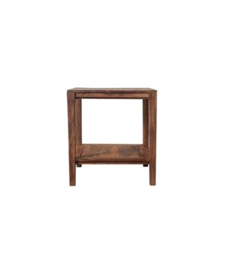 Fall River Solid Sheesham Wood End Table, Natural
