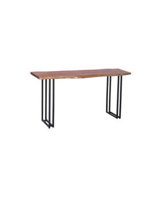 Manzanita Live Edge Solid Sheesham Wood Console Table, Brown
