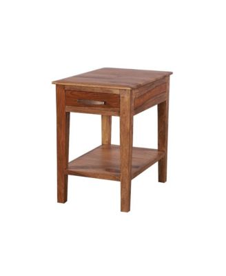 Sonora Solid Sheesham Wood End Table, Brown