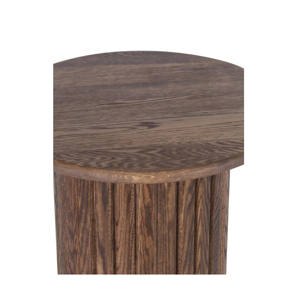 Bixby Solid Red Oak Wood End Table, Brown