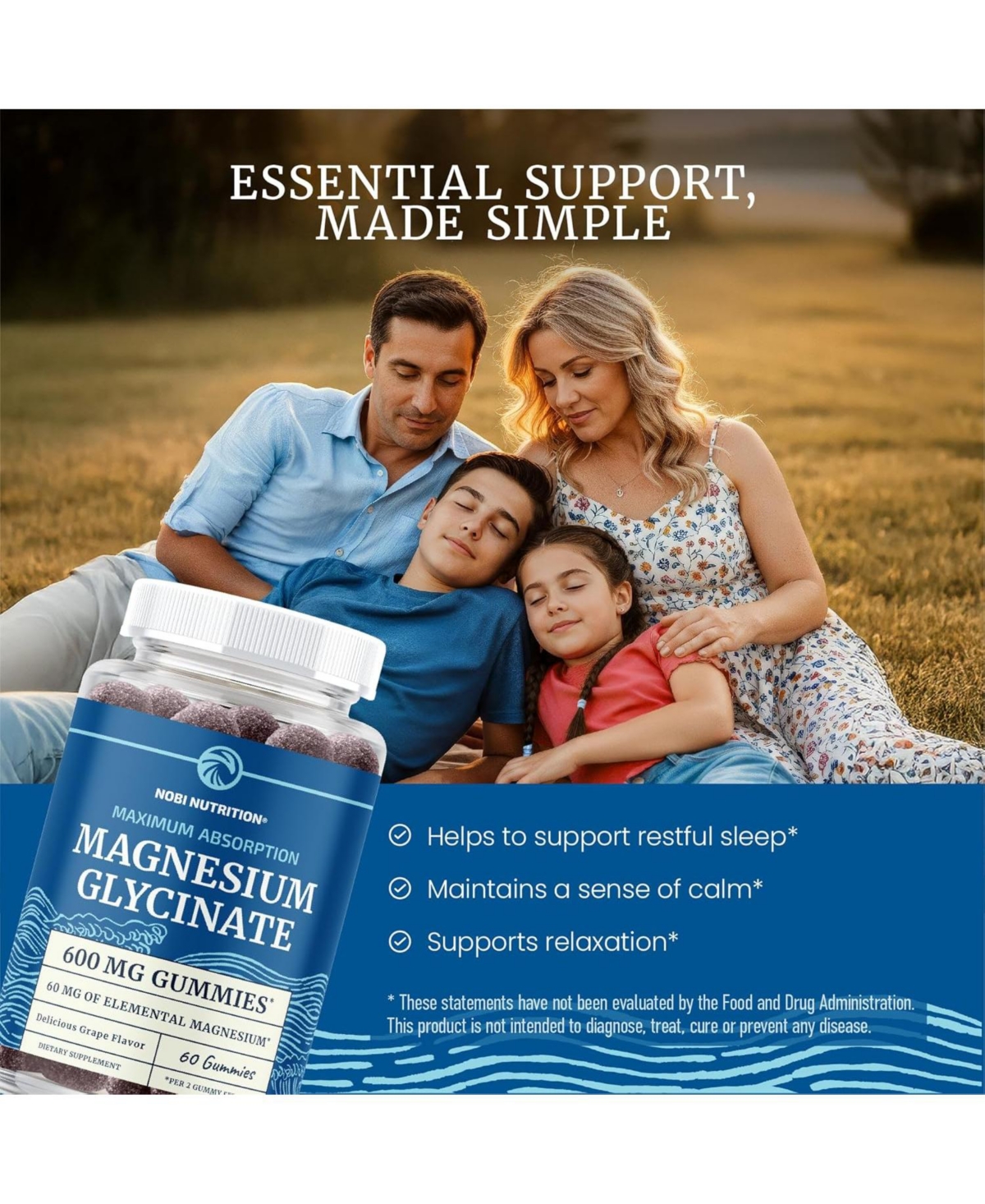 Magnesium Glycinate Gummies, 60ct