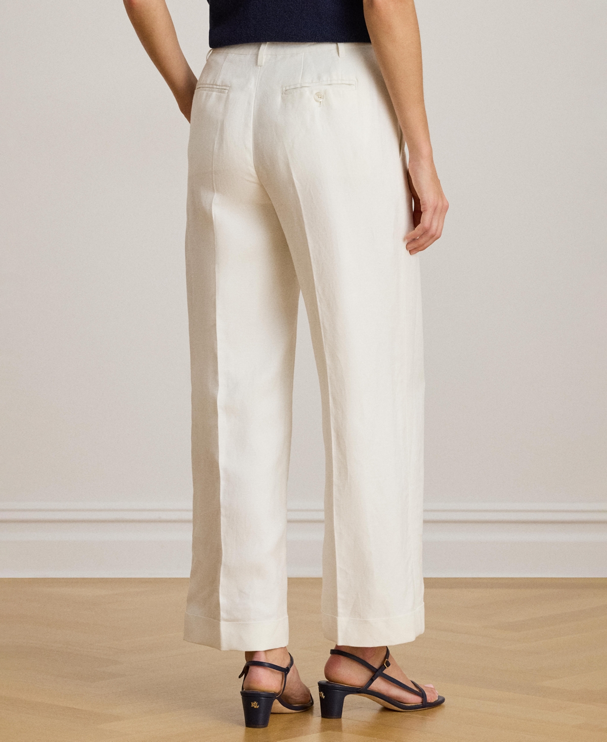 Ralph Lauren Women's Twill Wide-leg Cropped Pants In White