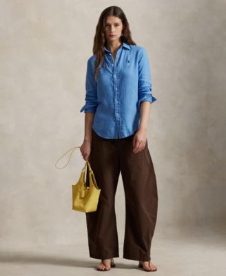 Women's Classic-Fit 100% Linen Shirt