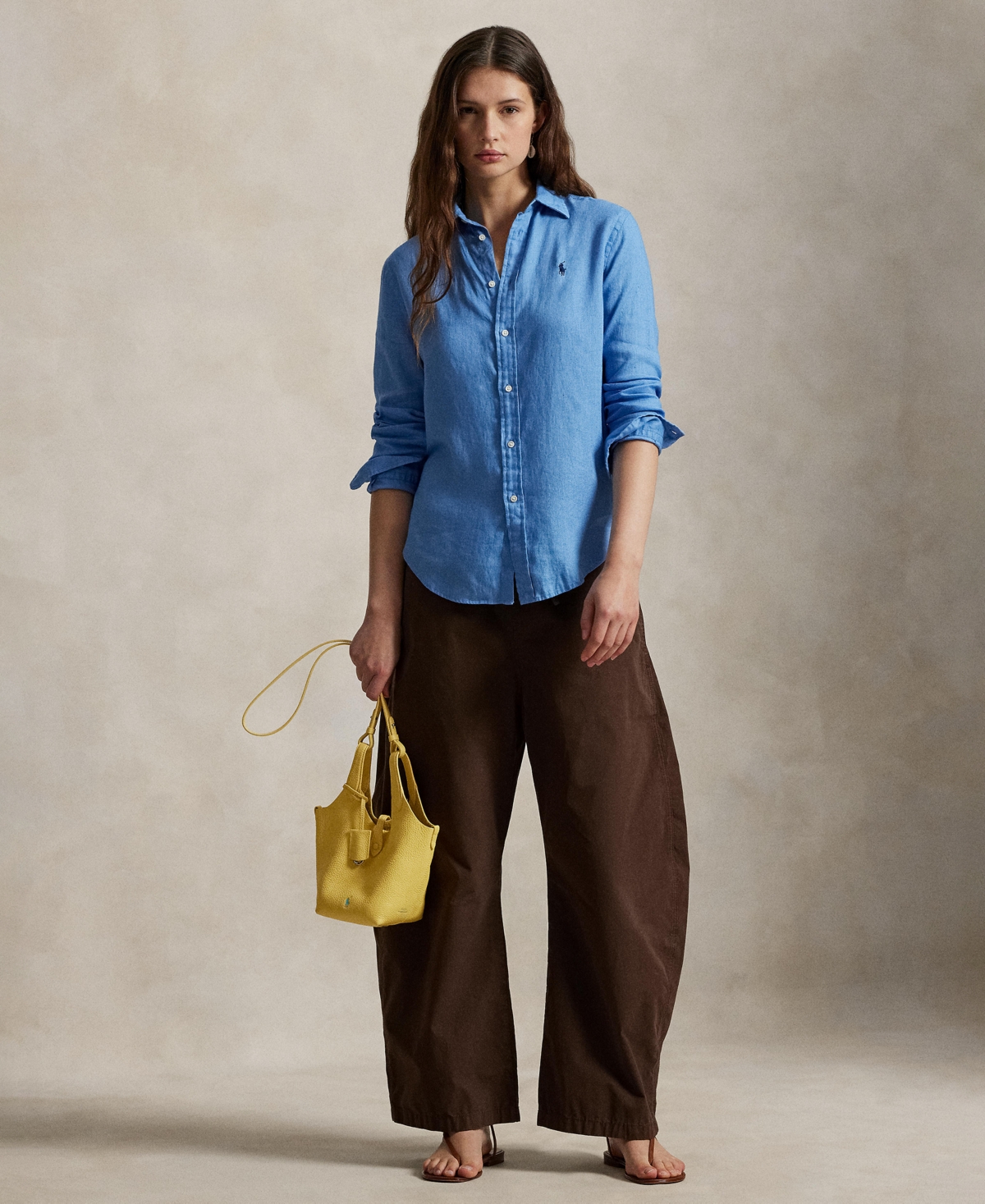 Polo Ralph Lauren Women's Classic-fit 100% Linen Shirt In Blue