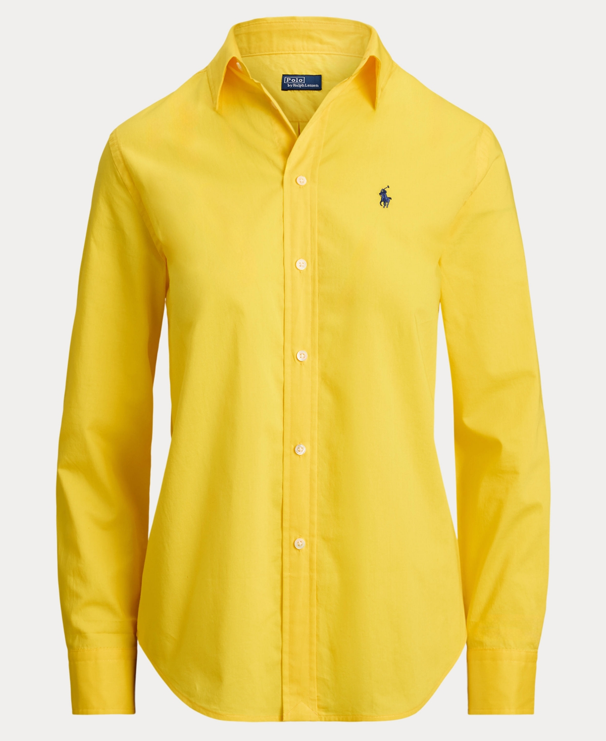 Polo Ralph Lauren Women's Classic-fit Cotton Twill Shirt In Yellow