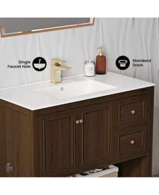 Chateau 36" MDF Freestanding Bathroom Vanity with Sink Top
