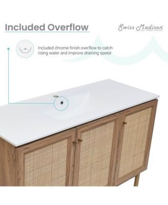 Classe 48" Freestanding Bathroom Vanity in Golden Oak with Sink Top